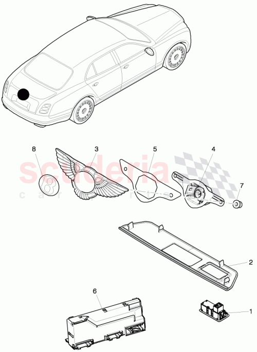 Part Diagram for Bentley 3Y5 867 608 B