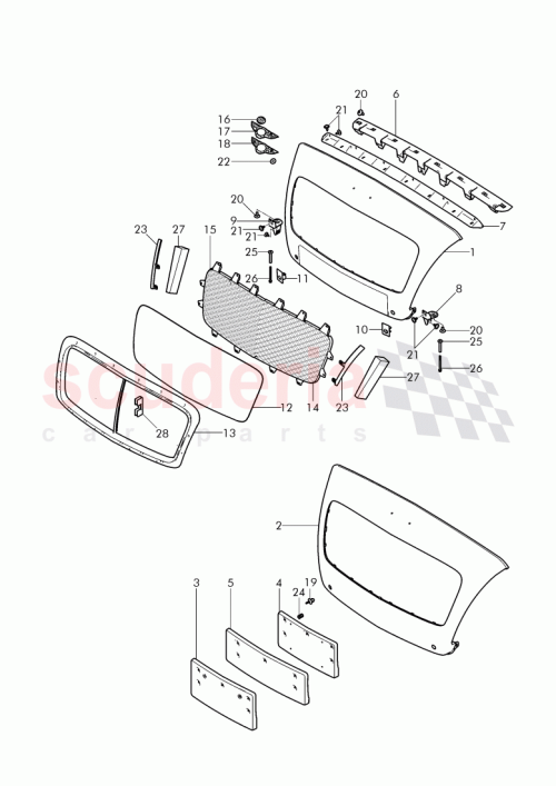 Part Diagram for Bentley 3W8853621