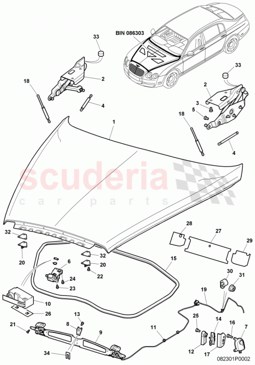 Part Diagram for Bentley 3W0 823 301 K