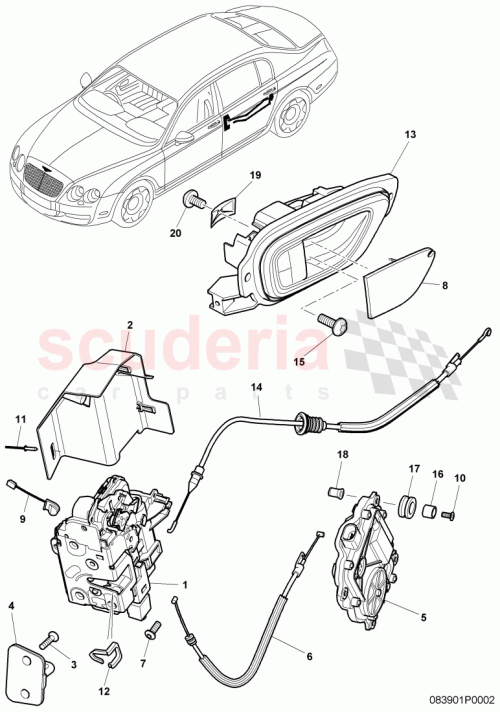 Part Diagram for Bentley 1M0837070A
