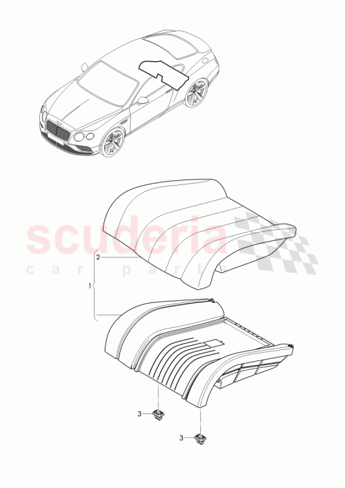 Part Diagram for Bentley 3W8 885 406 K