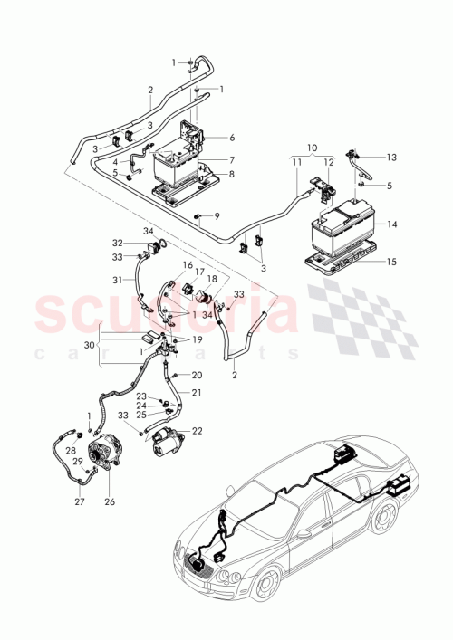 Part Diagram for Bentley 8K0915181C