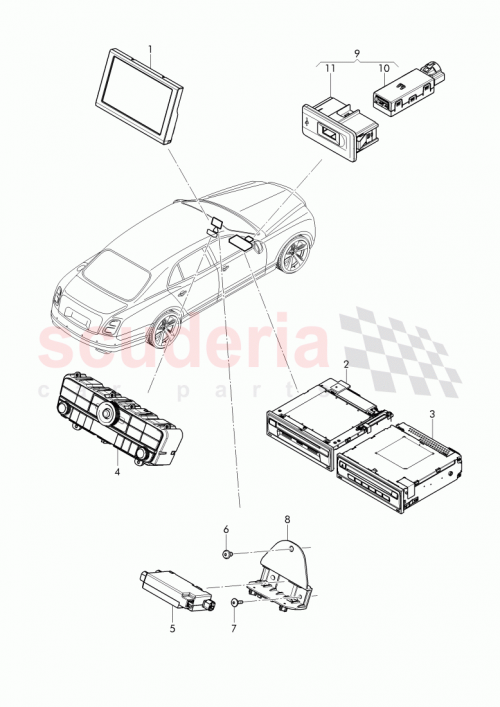 Part Diagram for Bentley 3Y0 907 595 L