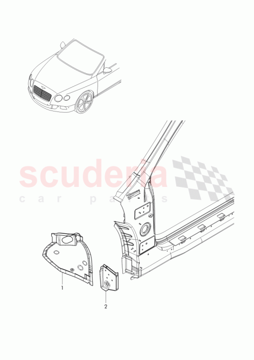 Part Diagram for Bentley 3W7810221