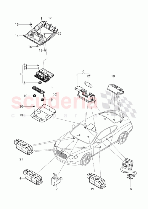 Part Diagram for Bentley 3W0 959 527 AN