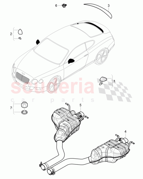 Part Diagram for Bentley 3W3 857 410 D