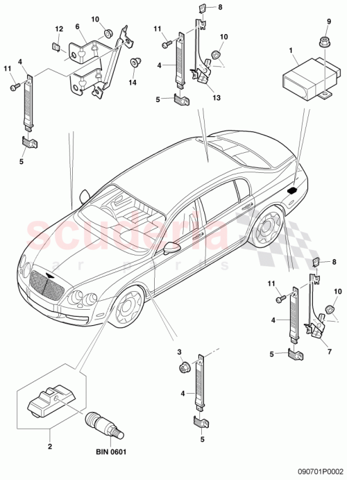 Part Diagram for Bentley 4D0 907 277 A