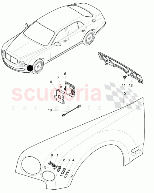 Part Diagram for Bentley 3Y0980552