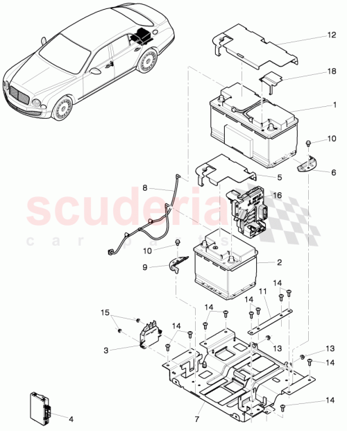 Part Diagram for Bentley 3Y0 915 531 A