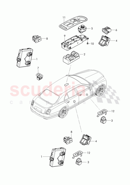 Part Diagram for Bentley 3Y0959769B