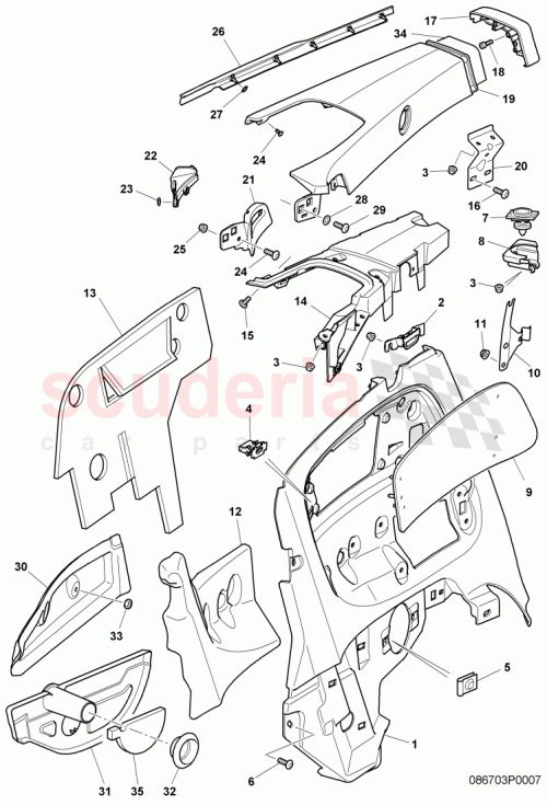Part Diagram for Bentley 3W7867118C
