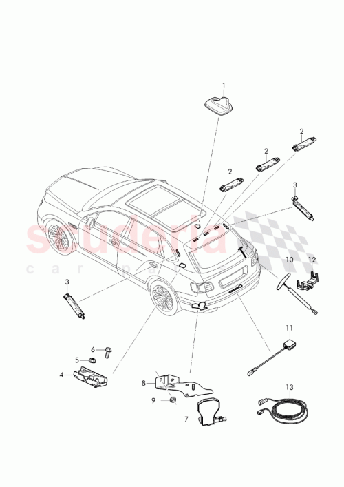 Part Diagram for Bentley 4M0 035 225 K