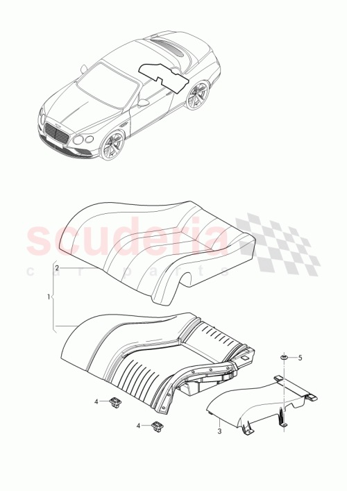 Part Diagram for Bentley 3W7 885 406 J