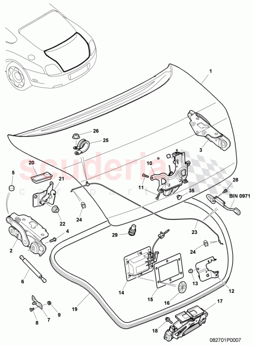 Part Diagram for Bentley 3W8 827 550 M