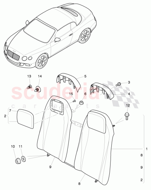 Part Diagram for Bentley 3W7885090