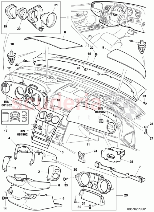 Part Diagram for Bentley 3W2857010HU63