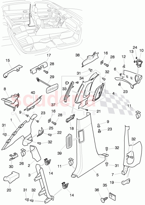 Part Diagram for Bentley 3W5867243B