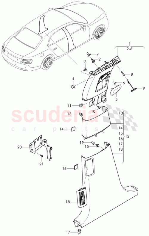 Part Diagram for Bentley 4W0 857 635