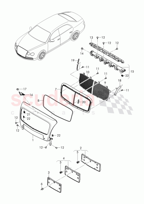 Part Diagram for Bentley 4W0 853 651 C
