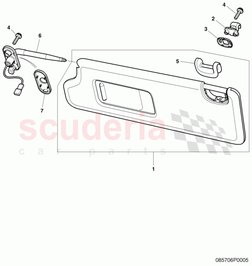 Part Diagram for Bentley 3W7857584C