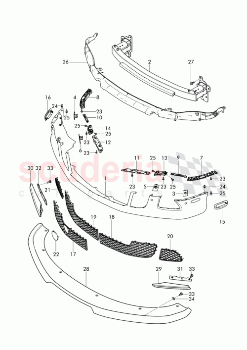 Part Diagram for Bentley 3W3 807 217 AJ