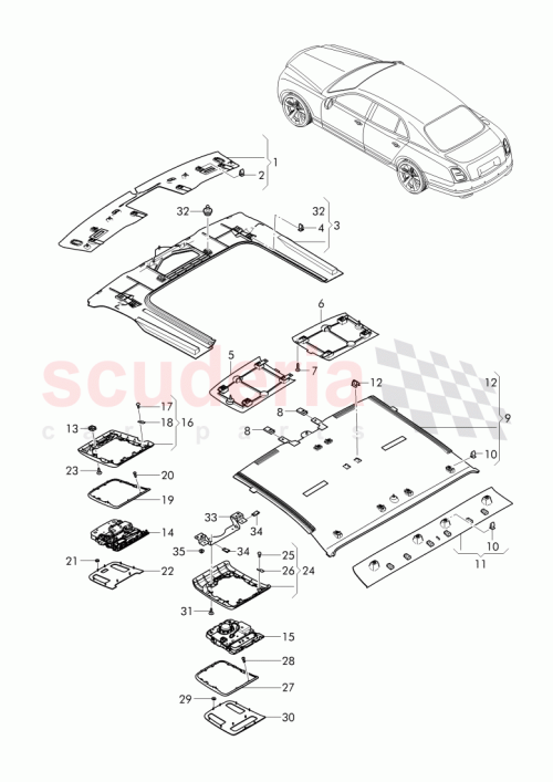 Part Diagram for Bentley 3Y5 868 726 A
