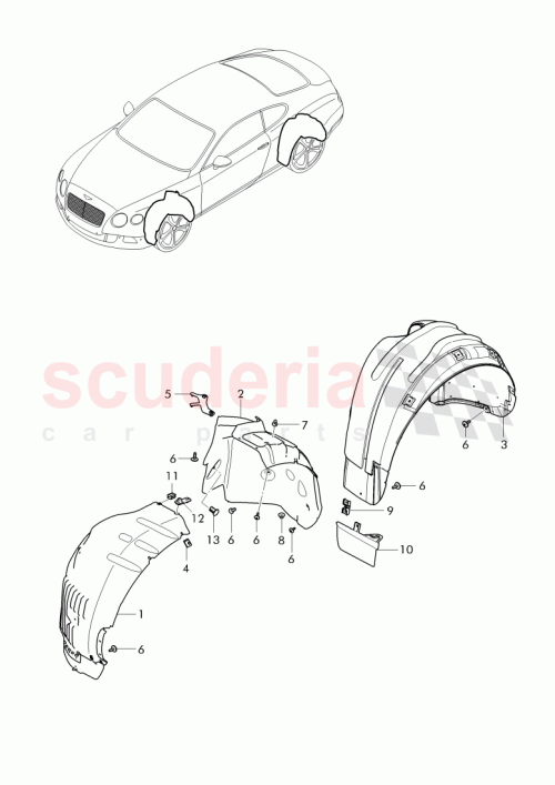 Part Diagram for Bentley 3W3 810 969 C