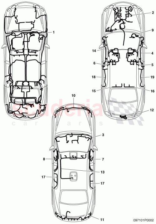 Part Diagram for Bentley 3W2971051N