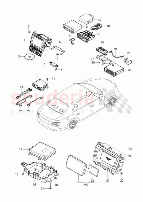 Part Diagram for Bentley 4W1 970 212