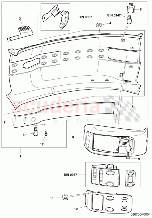 Part Diagram for Bentley 3W8 867 501 AT