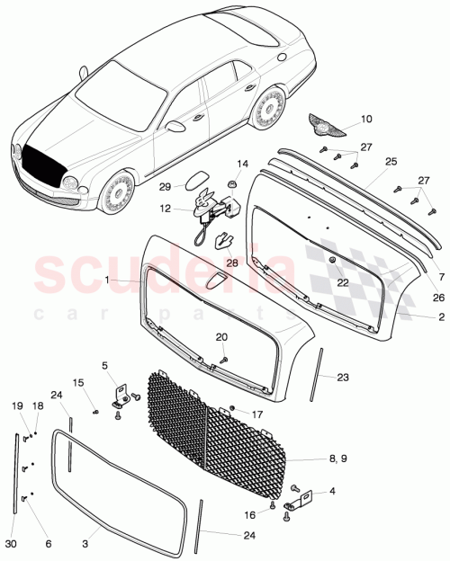 Part Diagram for Bentley 3Y0 853 617 G