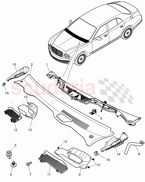Part Diagram for Bentley 3Y2819415C