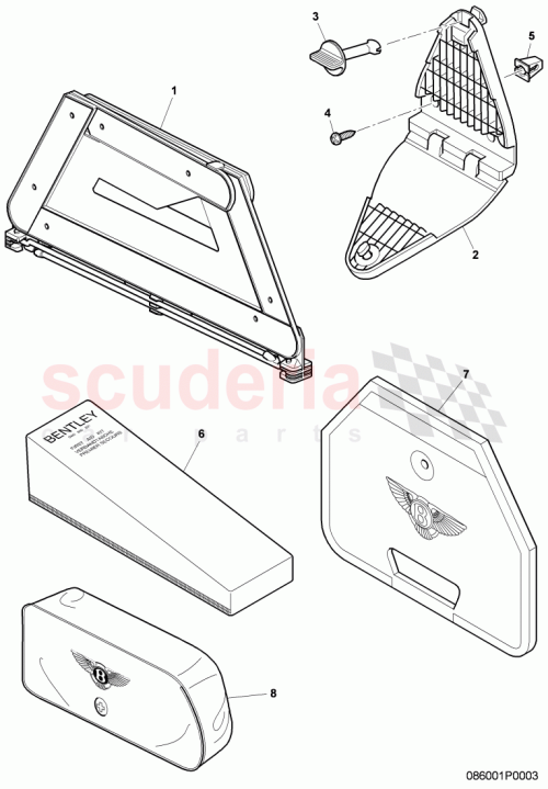 Part Diagram for Bentley 3W7860265A