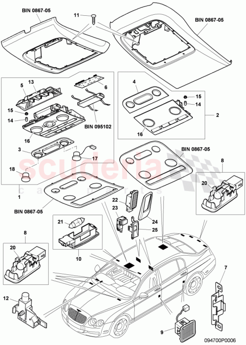Part Diagram for Bentley 3W5959527AK
