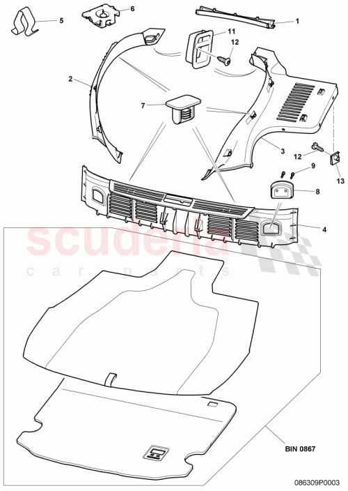 Part Diagram for Bentley 3W7 863 667 D