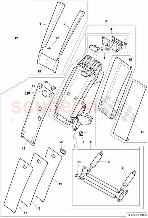 Part Diagram for Bentley 3W8886081