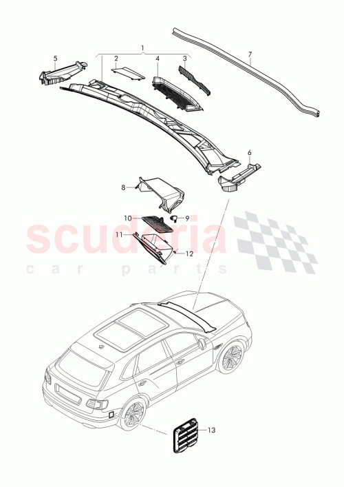 Part Diagram for Bentley 4M2 819 979 B