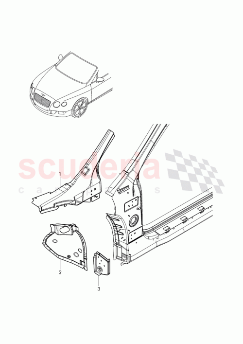Part Diagram for Bentley 3D2 805 148 B