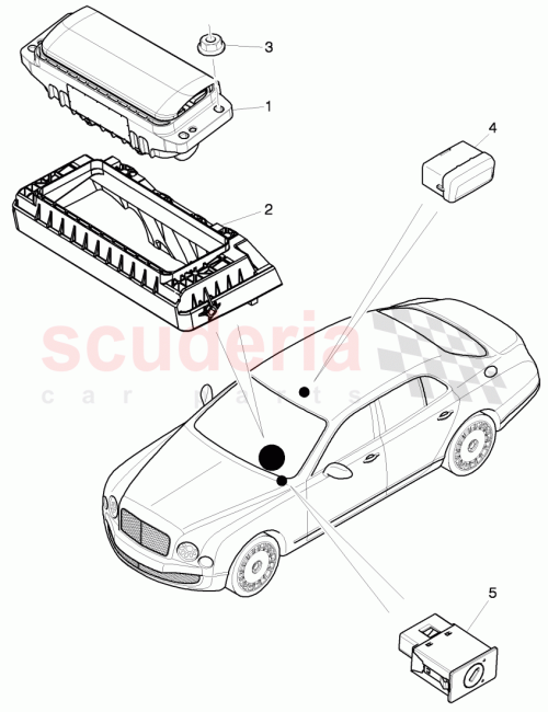 Part Diagram for Bentley 3Y0880370