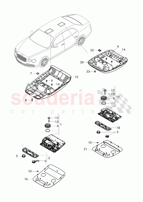 Part Diagram for Bentley 3W1 947 125 C