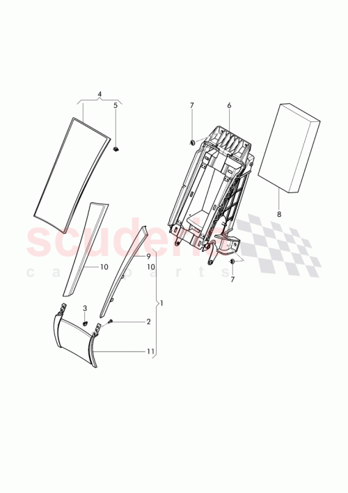 Part Diagram for Bentley 3W8 885 944 B