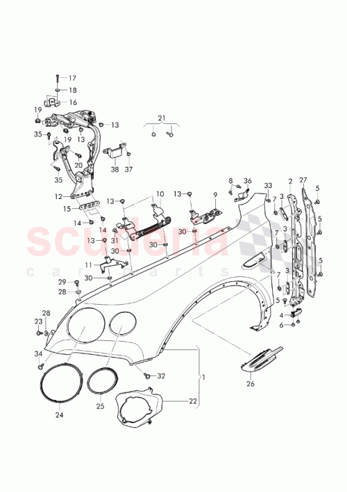 Part Diagram for Bentley 36A803415C