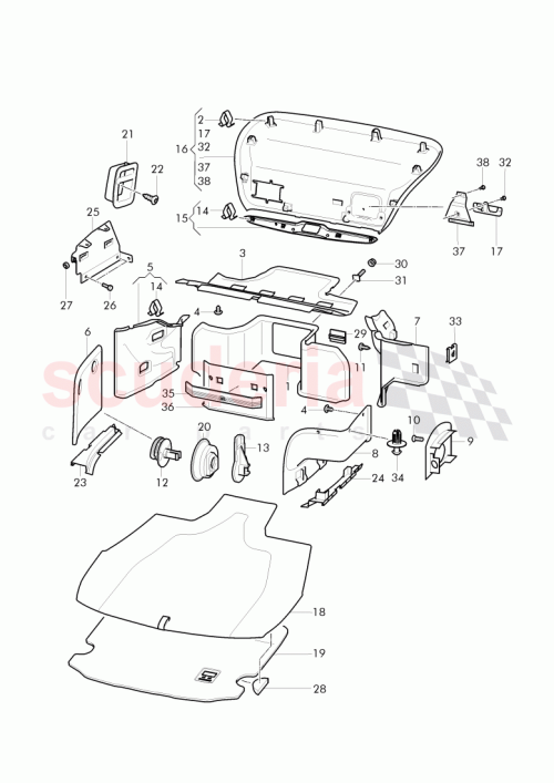 Part Diagram for Bentley 3W7 863 463 K