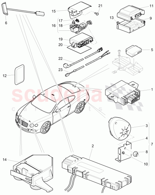 Part Diagram for Bentley 3W2 998 401 B