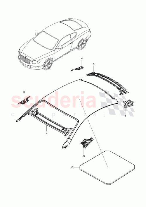 Part Diagram for Bentley 3W8817101E