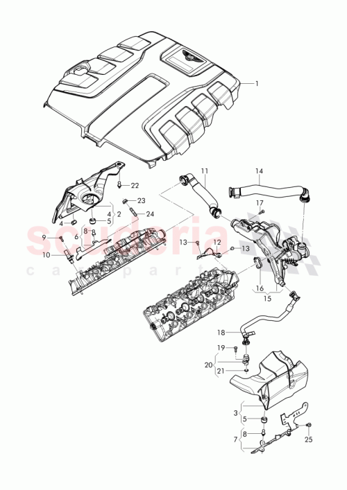 Part Diagram for Bentley 034115427B
