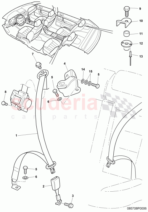 Part Diagram for Bentley 3W5857806