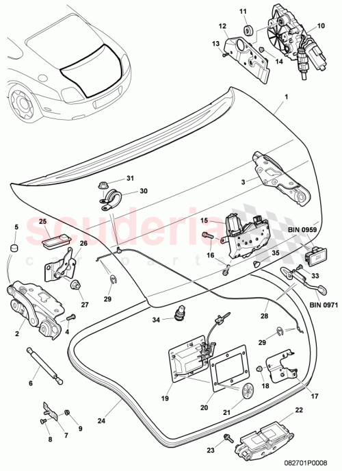 Part Diagram for Bentley 3W8827302P