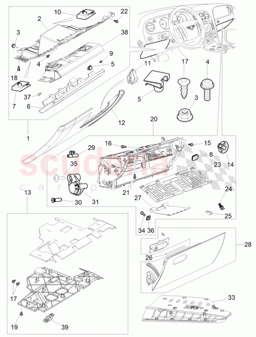 Part Diagram for Bentley 3W1857120