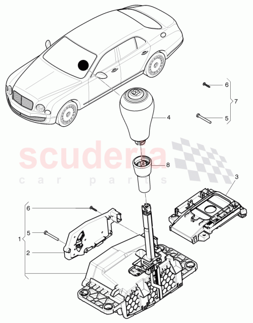 Part Diagram for Bentley 3Y0 927 731 B